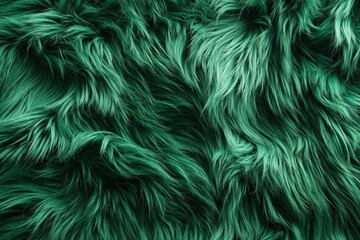 Fototapeta premium Luxurious green faux fur texture for fashion and interior design projects.