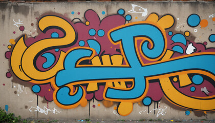 Abstract old school graffiti, good for background