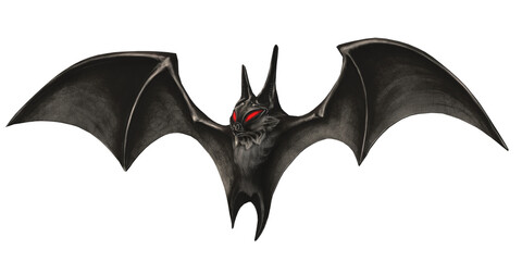 Scary Spooky Bat isolated on a Transparent Background