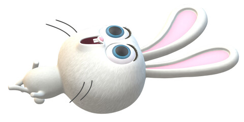 Adorable Bunny Rabbit  isolated on a Transparent Background