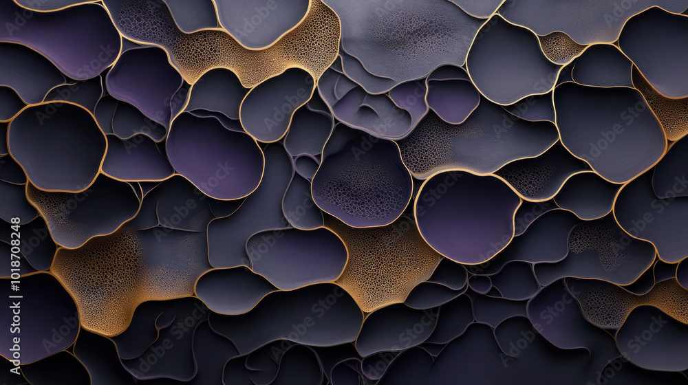 Poster intricate biological structure showcasing mesmerizing pattern of interconnected cells with dark back