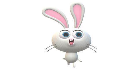 Obraz premium Funny Cuttie Pie Bunny Rabbit isolated on a Transparent Background