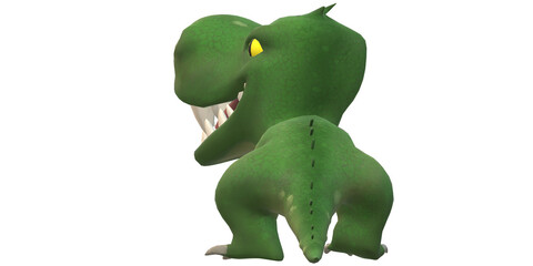 Cartoon Baby Dinosaur isolated on a Transparent Background