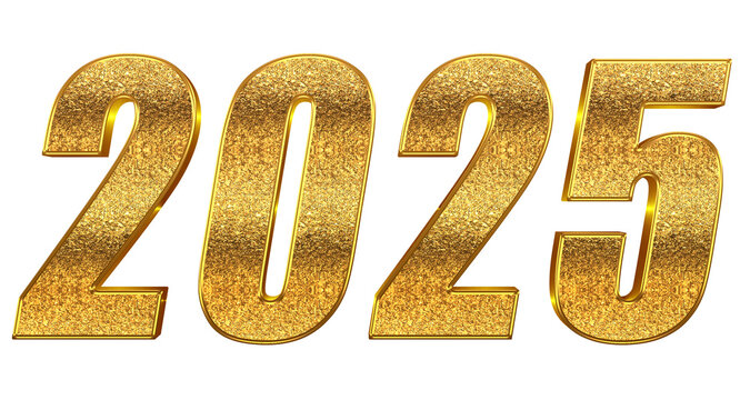Golden Glitter 2025 Happy New Year 