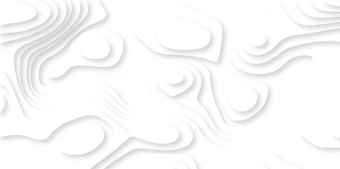White minimal abstract background 3d papercut and grid spiral realistic design use for ads banner and advertising print design. 3d topography relief. Vector topographic illustration.