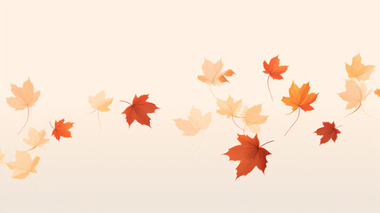 Obraz premium Autumn leaves simple background
