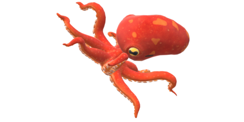 octopus isolated on a Transparent Background