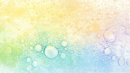 Abstract Background with Colorful Bubbles in a Gradual Transition from Yellow to Blue