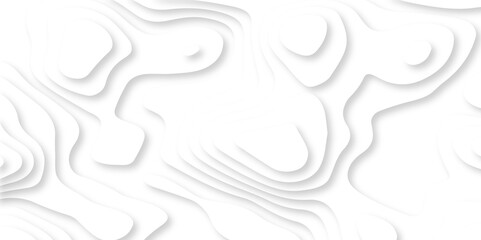 White minimal abstract background papercut and grid spiral realistic design use for ads banner and advertising print design. topography relief. Vector topographic illustration.