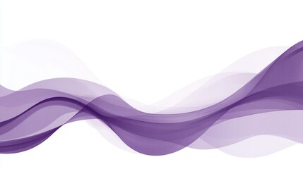 Abstract purple wave background with a white background.