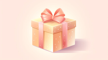 Obraz premium Pink bow gift box