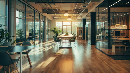 An innovation hub for renewable energy projects, where engineers and scientists collaborate on cutting-edge solutions. Modern, sleek environment with forward-thinking visuals.