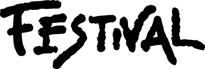 Festival text hand drawn 
