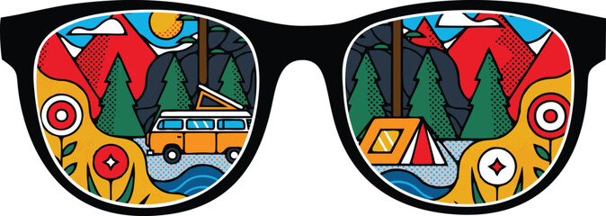 Abstract vision glasses