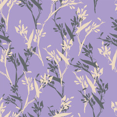 Seamless pattern with floral motifs. Vector illustration.