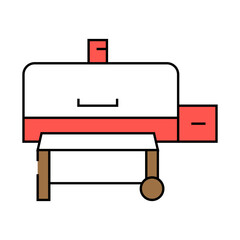 pellets smoker line icon vector. pellets smoker sign. isolated symbol illustration