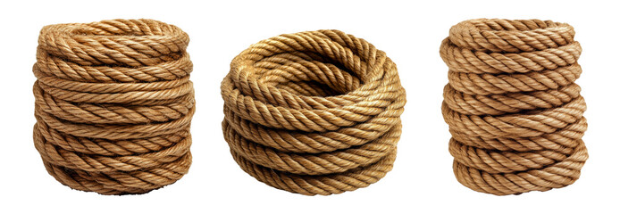 Natural twisted rope rolls for various uses