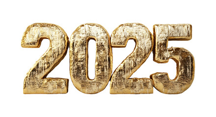 Shiny Golden Numbers for Year 2025 Celebration