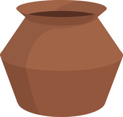clay pot isolated on white