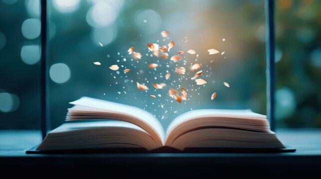 A photo of a book with the title blurred, creating a sense of mystery and leaving the reader to imagine the story within.