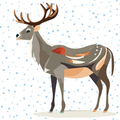 Vector of Christmas reindeer abstract concept