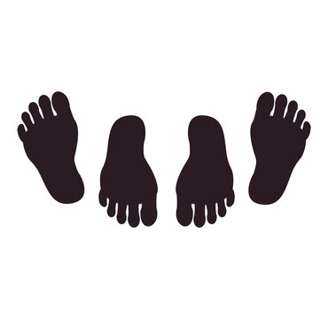 Foot feet symbol sign icon vector illustration