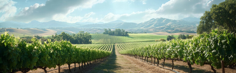 Naklejka premium Napa valley vineyards
