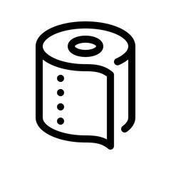 Toilet paper line icon. Vector graphics