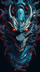 Cyberpunk Mechanical Dragon