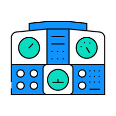 instrument panel aircraft line icon vector. instrument panel aircraft sign. isolated symbol illustration