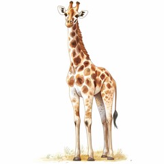 Obraz premium Hand-Drawn Giraffe Wildlife Protection Poster