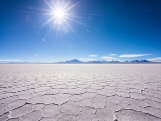 Salar de Uyuni - Bolivia's Salt Flats Under a Shining Sun