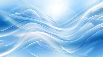 Fototapeta premium Tranquil Blue Flowing Shape: A Visual of Simplicity and Calm 