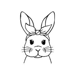Bunny Svg, Easter Bunny Svg, Happy Easter svg, Spring svg, Flower Rabbit SVG Cut file, Floral Bunny svg, Animal Face svg, Svg Files for Cricut