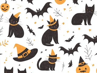 Halloween concept pattern