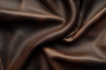 Obraz premium Leather Texture in Dark Brown, With Natural Wear and Grain, Texture for Background, High Resolution Wallpaper or Background
