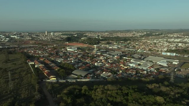 Aerial view of the city of Botucatu. Vila Real District. Sao Paulo State, Brazil. 10/08/2024