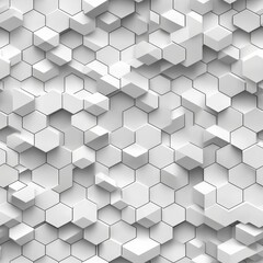 Fototapeta premium Seamless 3d illustration of geometric pattern , isolated on white background, , copy space for text,