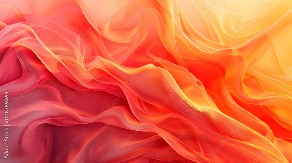 Poster smooth gradient mesh background template in shades of red and orange
