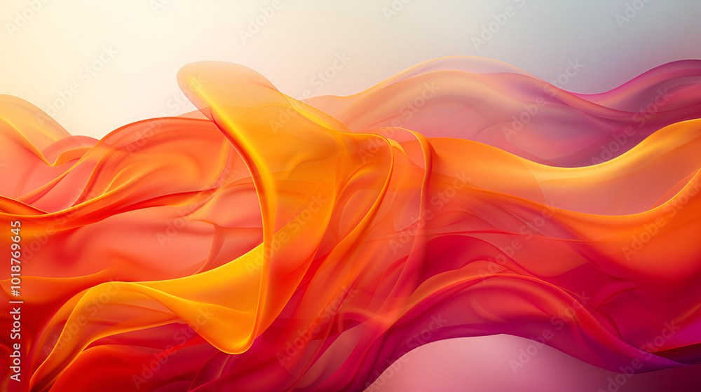 Poster smooth gradient mesh background template in shades of red and orange