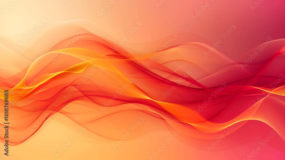 Poster smooth gradient mesh background template in shades of red and orange