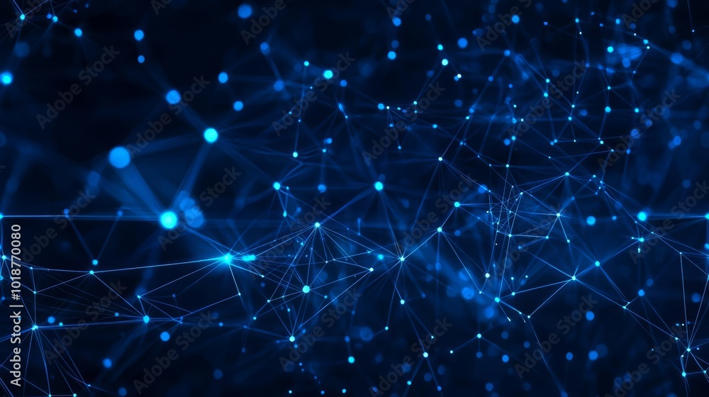 Poster seamless abstract blue digital background. big data visualization. science background. big data comp