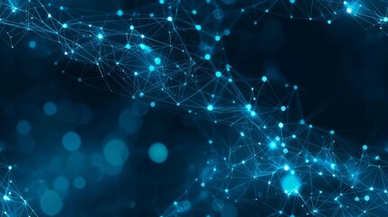 Seamless Abstract digital network connection blue background 3D rendering , isolated on white background, , copy space for text,