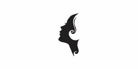 silhouette of woman icon vector