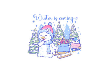 Winter is coming, Winter PNG Sublimation Design