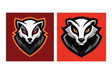 red and white Badger logo vector