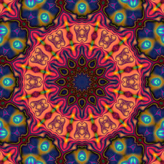 Geometric kaleidoscope multicolored seamless pattern. Abstract background. Beautiful multicolor kaleidoscope texture.