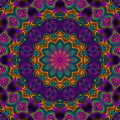 Geometric kaleidoscope multicolored seamless pattern. Abstract background. Beautiful multicolor kaleidoscope texture.