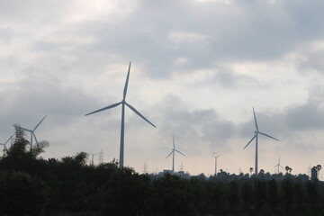 wind turbine in the wind