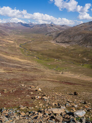 Vertical landscape view from Babusar pass, Kaghan valley, Khyber Pakhtunkhwa, Pakistan